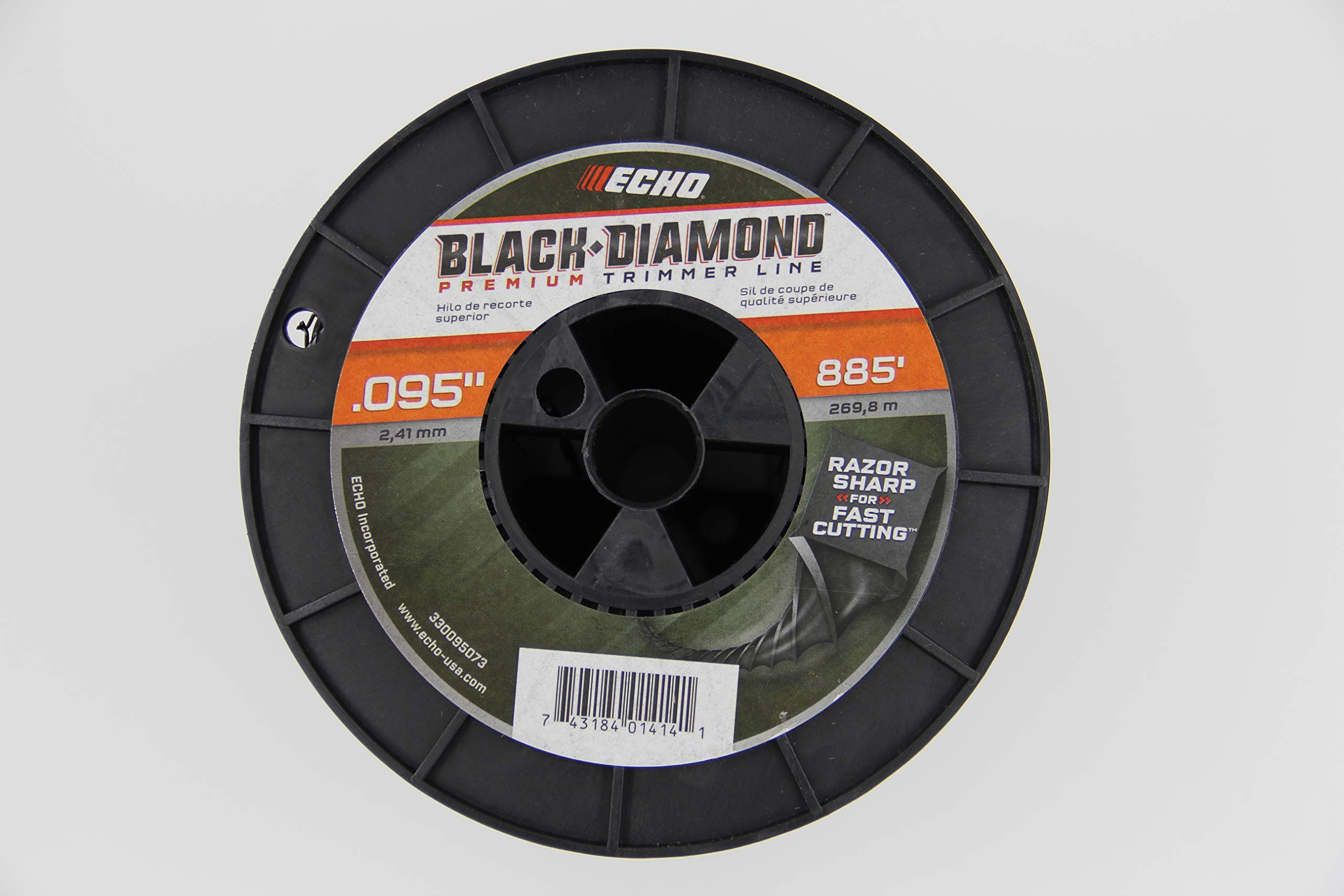 Echo 330095073 Black Diamond Trimmer Line 3lbs .095 Inch - Professional Weed Eater String for Lawn Mower & Garden Trimming