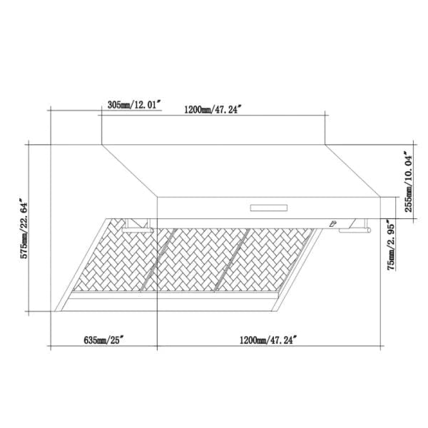 Forno Savona 48-Inch Wall Mount Range Hood with Backsplash - Stainless Steel Kitchen Vent Hood for Stove, FRHWM5029 48HB - Perfect for Modern Kitchens & Cooking Spaces