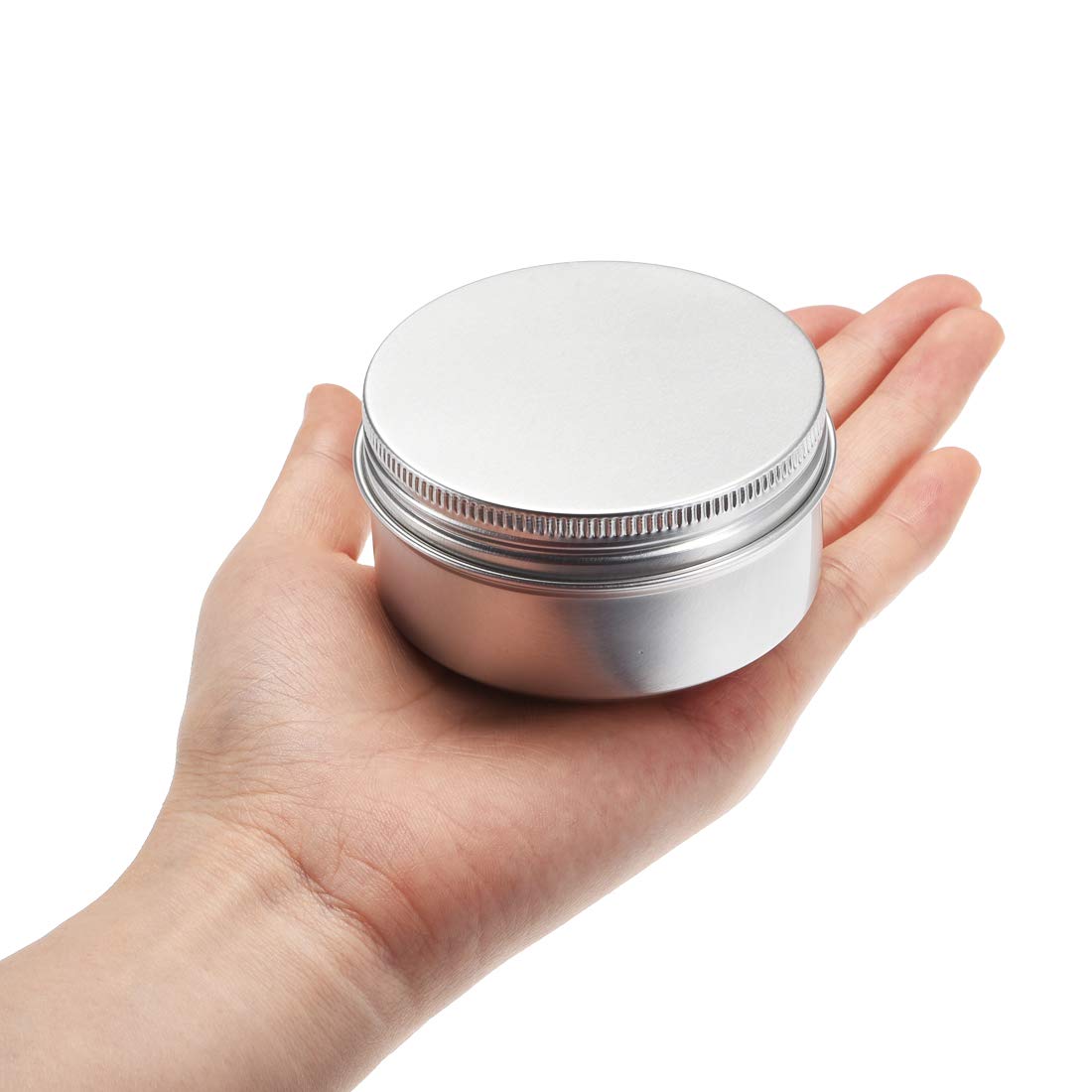 uxcell 3 Pack 2.7 oz Round Aluminum Tin Cans with Screw Top Metal Lids - 80ml Airtight Containers for DIY Crafts, Candle Making, Storage & Organizing - Perfect for Home, Office & Workshop Use