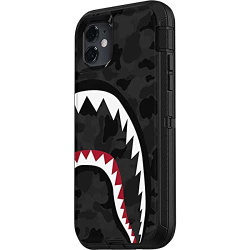 Skinit Decal Skin for OtterBox Defender iPhone 11 Case - Officially Licensed Shark Teeth Grey Street Camo Design | Protective Cover for Everyday Use & Outdoor Activities