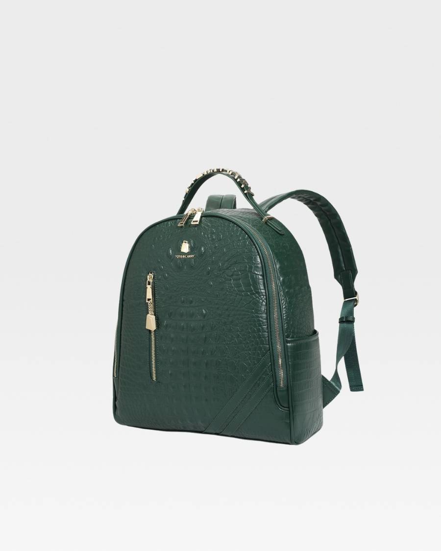 Apollo 2 BFF Backpack - Waterproof Travel Backpack for Women & Men, Emerald Green Laptop Backpack with USB Charging Port - Perfect for School, Work, Hiking & Daily Commute