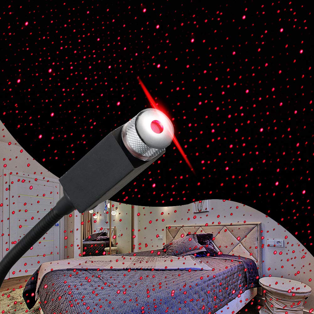 Loyalsea Galaxy Star Projector Night Light - Adjustable for Car, Bedroom & Party Decor