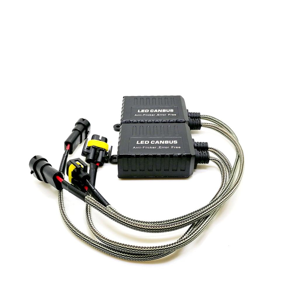 H11 H9 H8 C20 LED Headlight Bulbs - CANBUS Decoder Pro Kit with Resistor Harness (2-Pack) - High Brightness for Cars, Trucks, SUVs - Perfect for Night Driving & Foggy Conditions