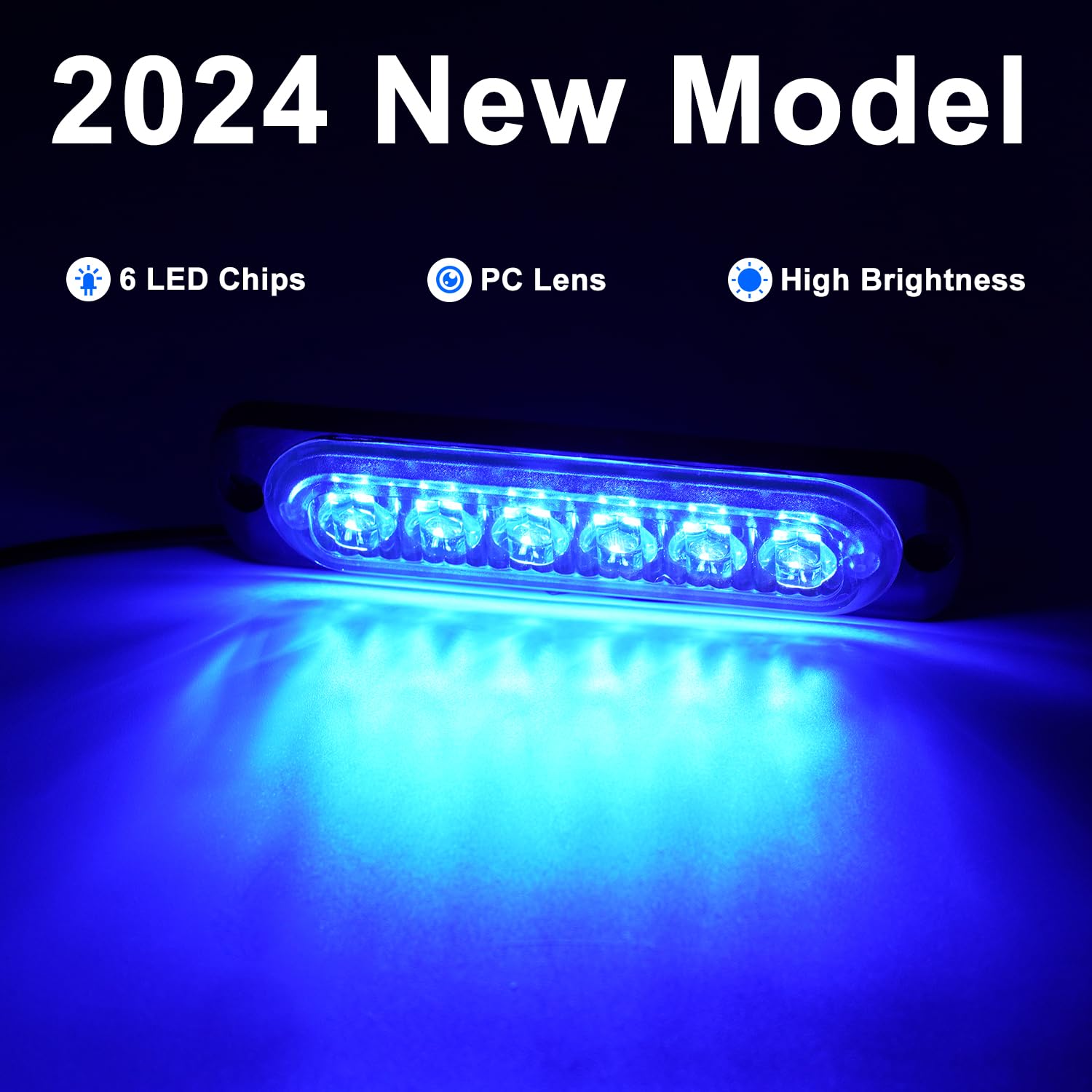 10Pcs Blue LED Marine Courtesy Lights - IP68 Waterproof Boat Interior Lights for Deck, Transom, Cabin, Cockpit, Dinghy, Pontoon, Jon Boat & Kayak - Perfect for Night Fishing, Boating Safety & Cabin Ambience