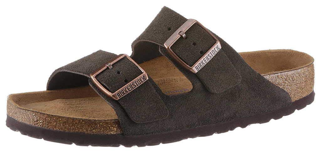 Birkenstock Men's Amalfi Leather Soft Footbed Arizona Sandals - Comfortable & Stylish Leather Slide Sandals for Men | Perfect for Casual Wear, Beach, Travel & Summer Outfits