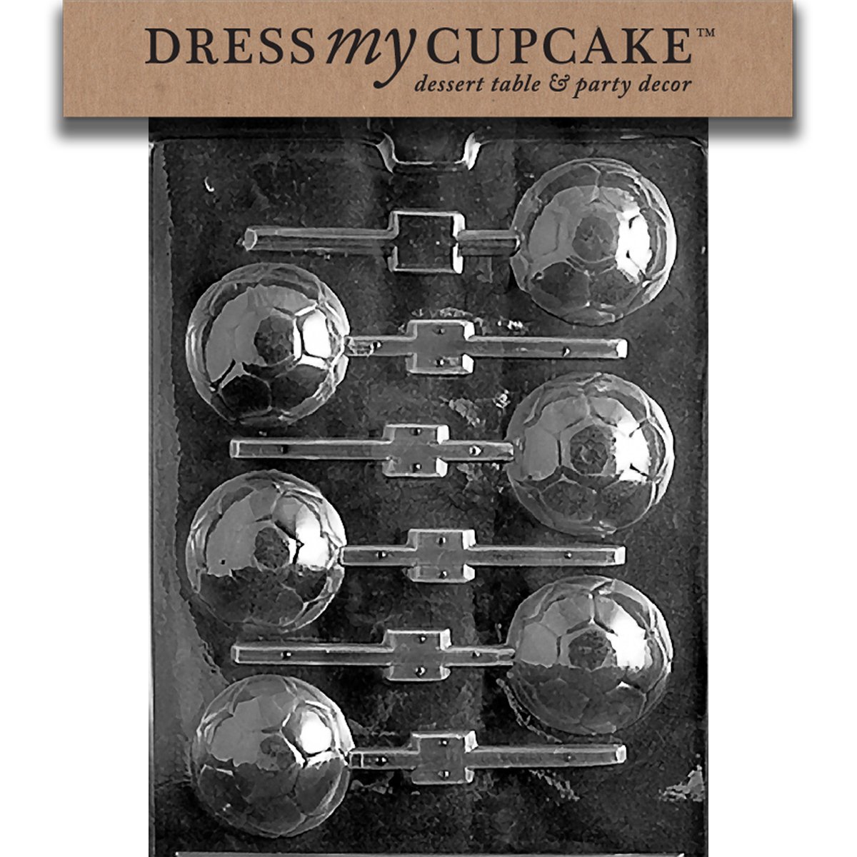 Chocolate Candy Mold for Cupcake Decorating - Soccer Ball Lollipop Maker | Perfect for Birthday Parties, Baby Showers & DIY Dessert Decorations