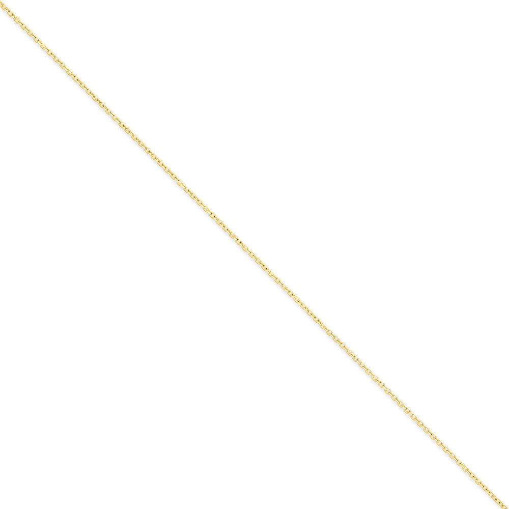 14K Gold 1.4mm Round Open Link Cable Chain - Durable & Hypoallergenic Fine Jewelry for Layering, Gift Giving & Everyday Wear