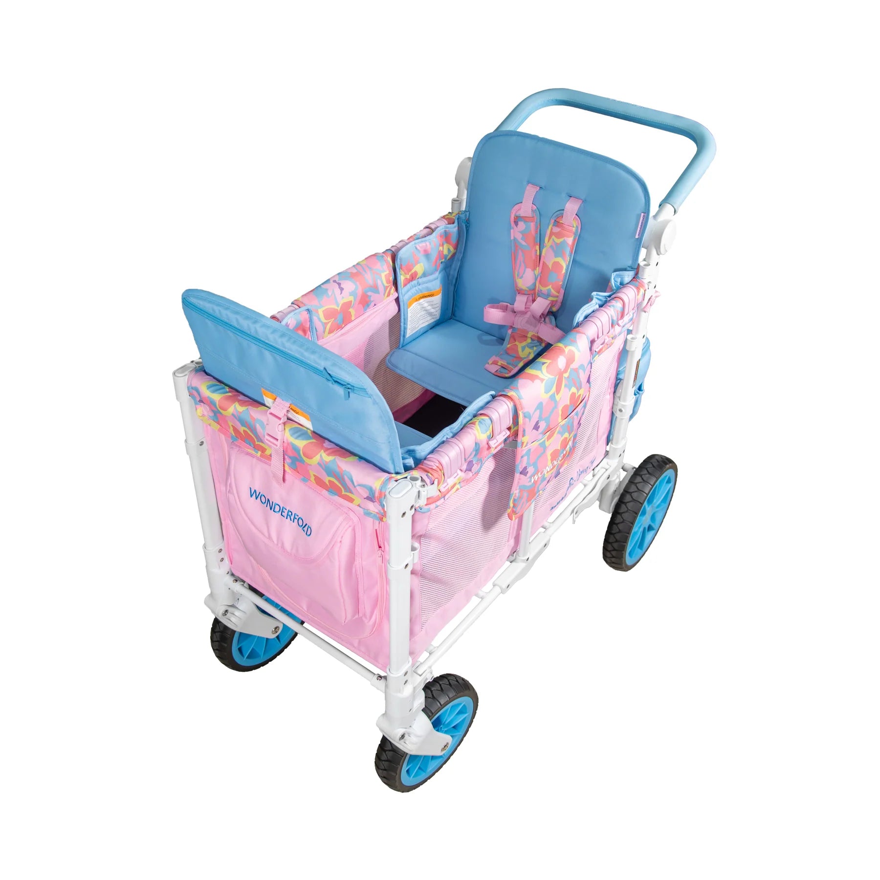 WonderFold W2 Petal Pop Stroller Wagon - Limited Edition 4-in-1 Convertible Baby Stroller & Wagon with Canopy | Perfect for Outings, Beach Trips, and Family Adventures