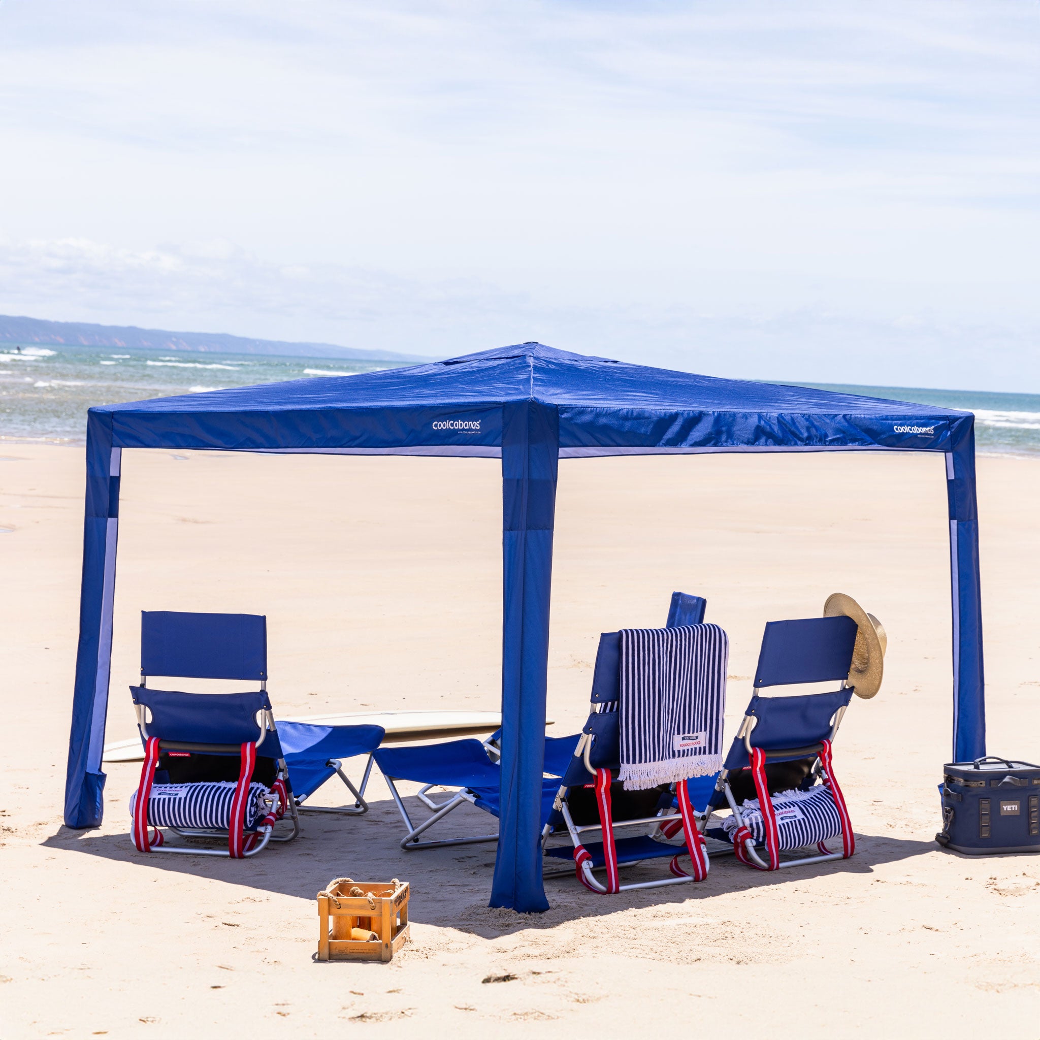 Coolcabana Portable Beach Tent - Lightweight Sun Shelter for Outdoor, Camping & Picnics | UPF 50+ Sun Protection, Easy Setup & Compact Carry Bag | Perfect for Beach, Park & Backyard Relaxation