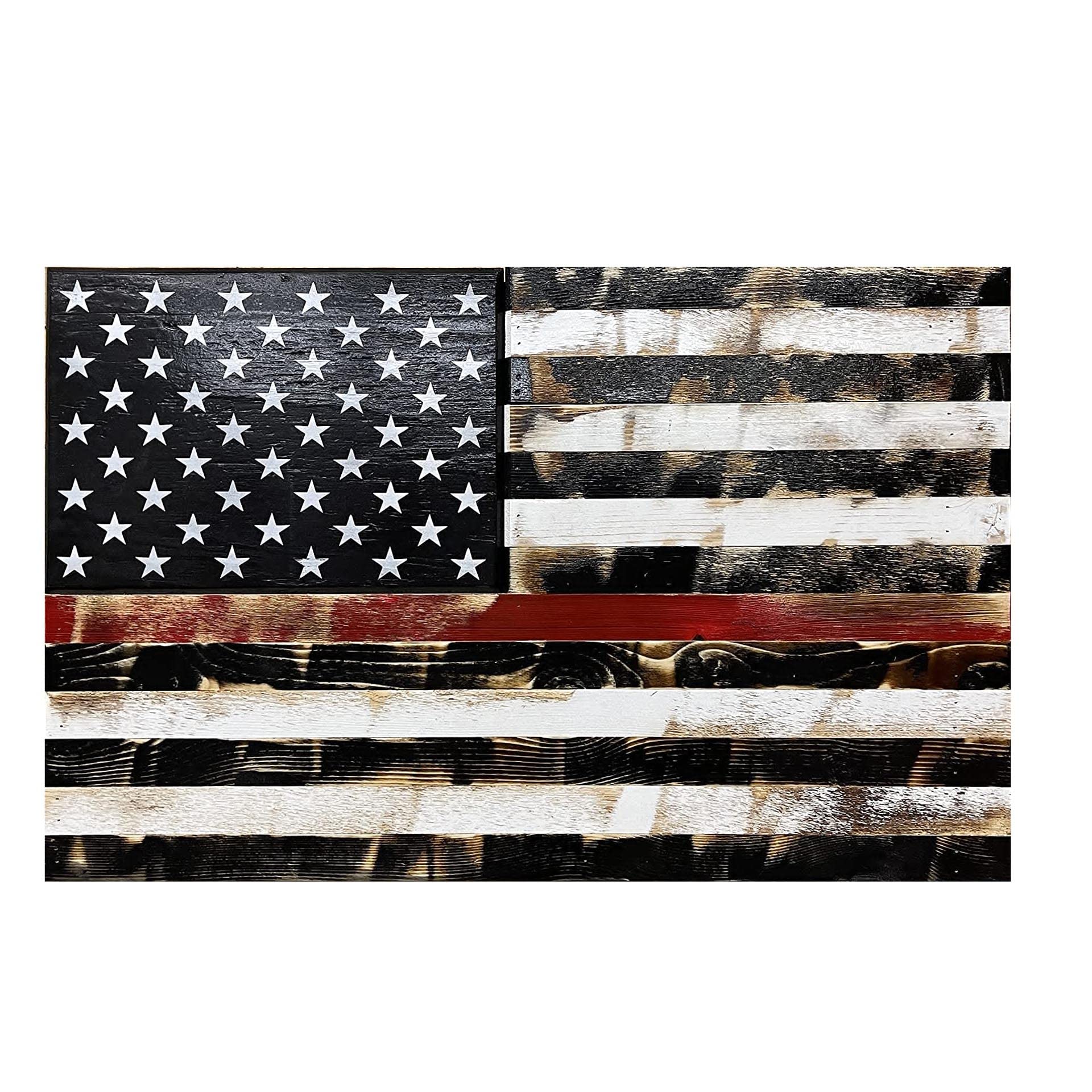 Small Concealment Flag (Red Line Distressed) - Tactical Survival Gear for Outdoor Adventures, Camping & Emergency Preparedness
