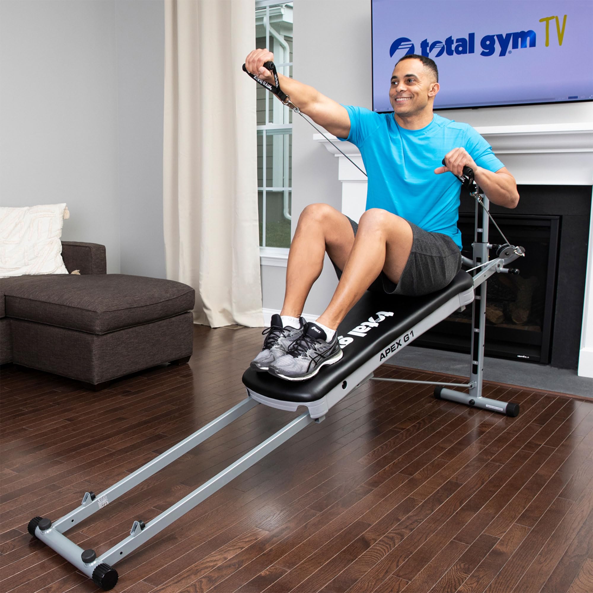 Total Gym APEX Versatile Home Gym Equipment for Full Body Strength Training - Perfect for Indoor Workouts, Weight Loss & Muscle Toning at Home