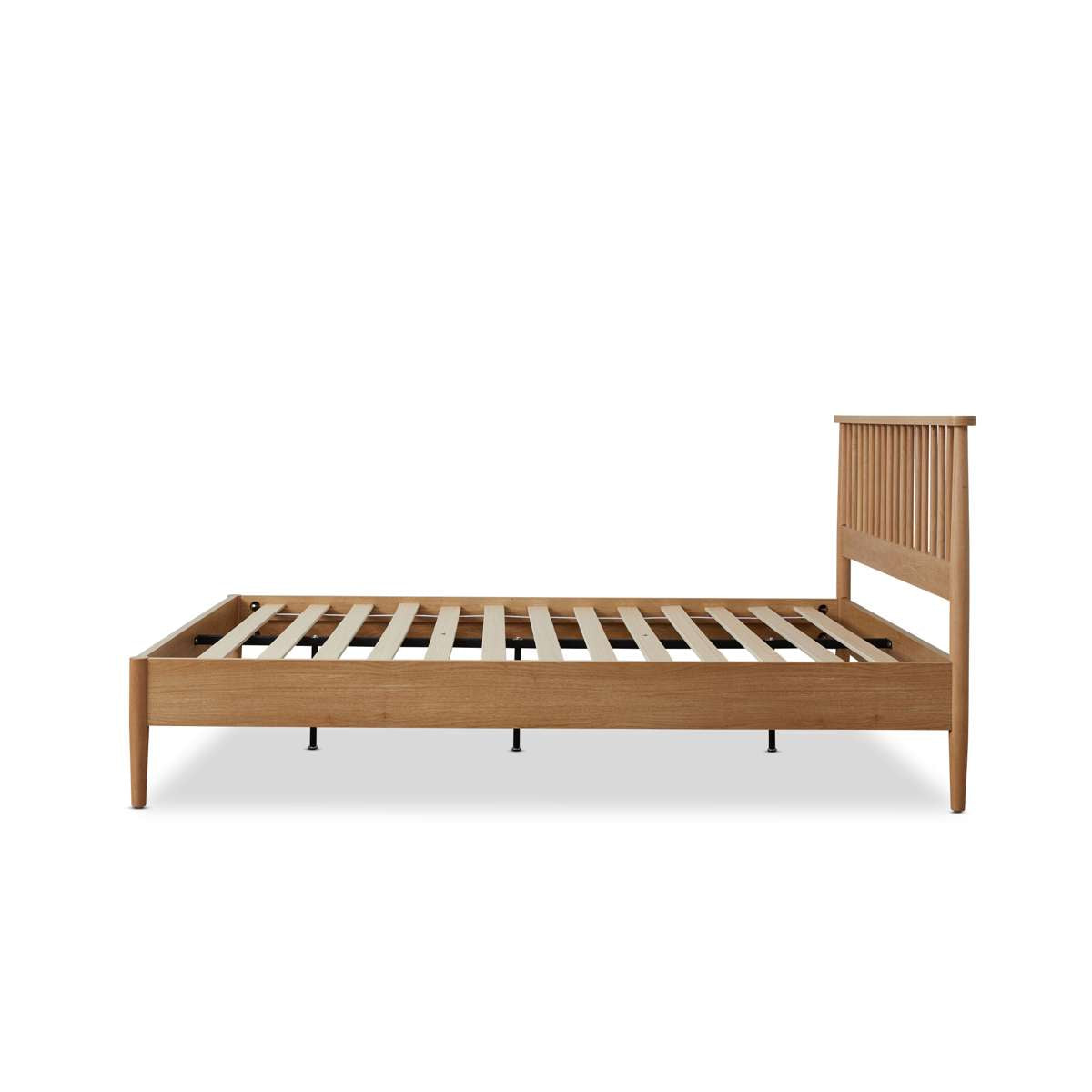 Napier Queen Size Bed Frame - Natural Wood Finish for Bedroom Decor | Modern & Sturdy Platform Bed with Headboard | Perfect for Master Bedroom, Guest Room, or Apartment