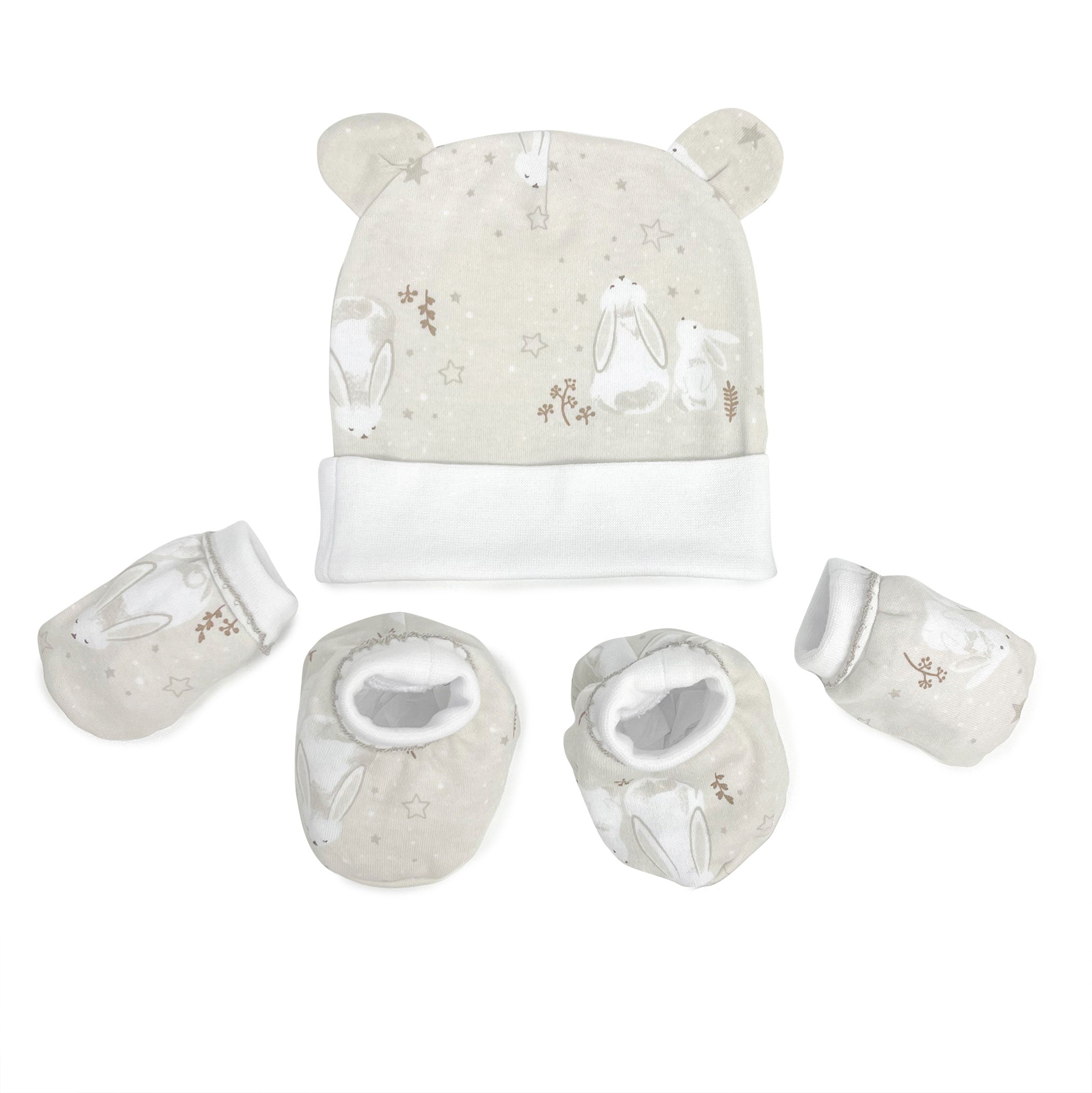 Bunny Dreams 3-Piece Newborn Baby Layette Set - Soft Cotton Outfit for Infants 0-3 Months | Perfect for Photo Shoots, Gifts & Special Occasions
