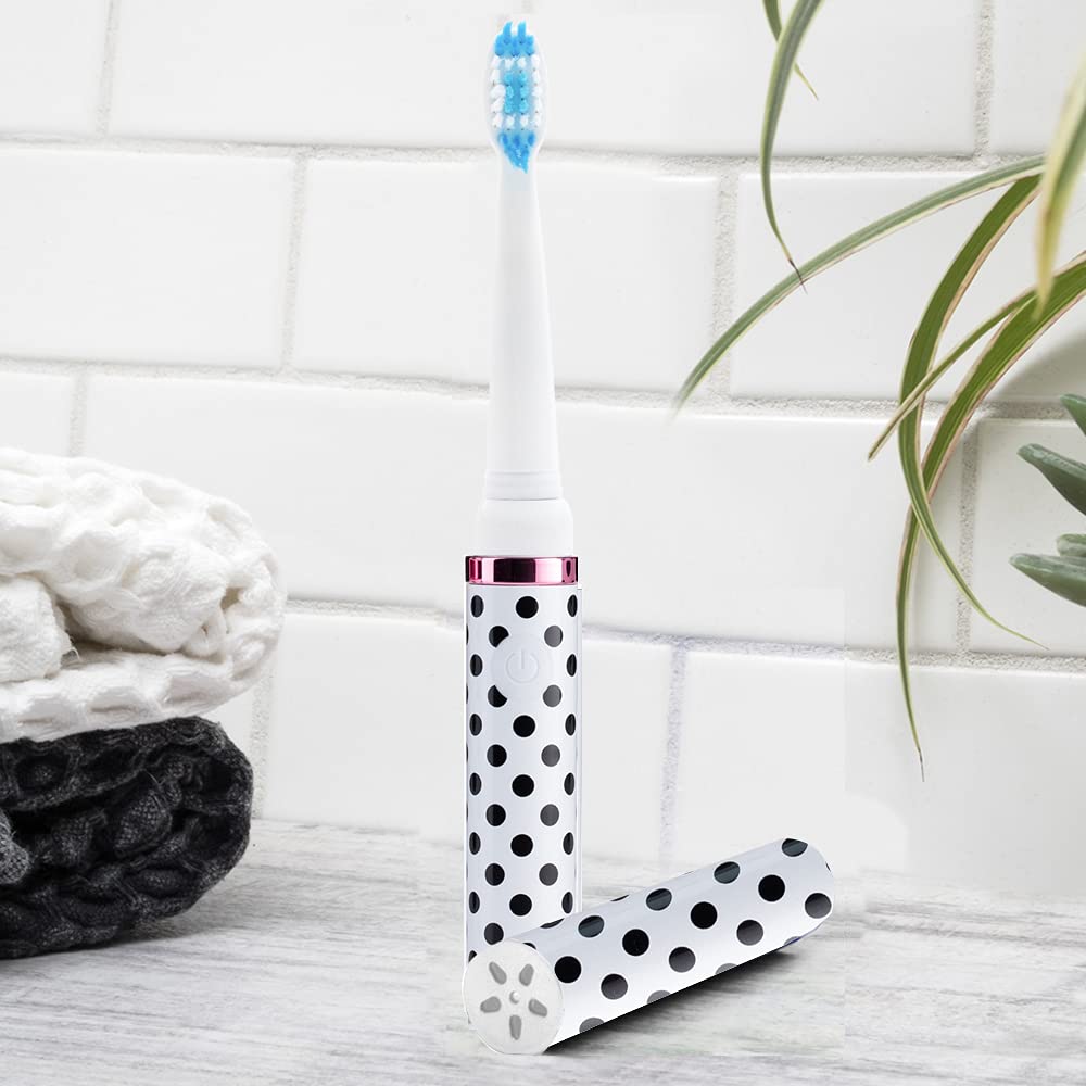 Pop Sonic Electric Toothbrush for Kids & Adults - Rechargeable Travel Toothbrush with 2 Speed Modes (15,000-30,000 RPM), Dupont Nylon Bristles, AAA Battery Included - Perfect for Home, Travel & Daily Oral Care