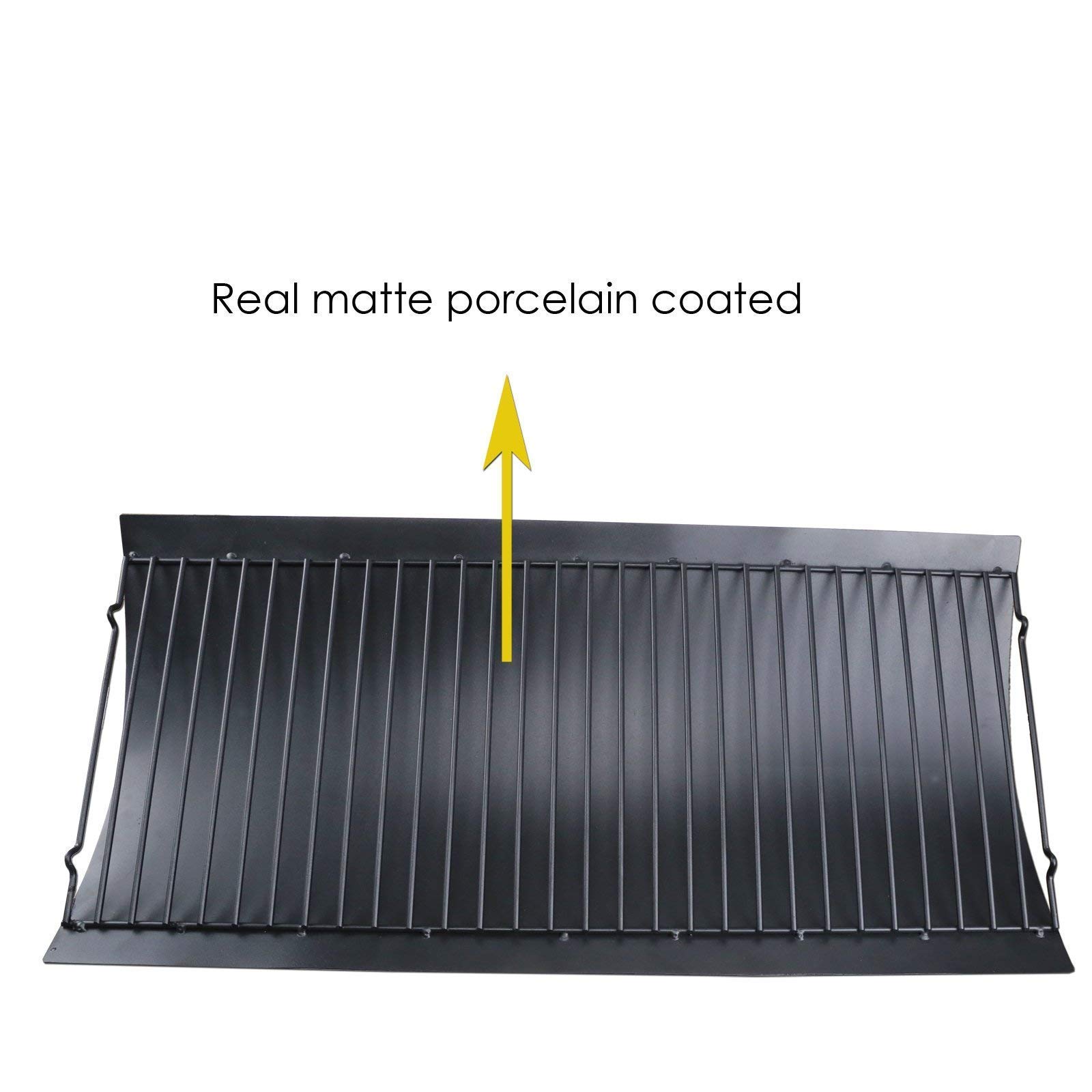 Uniflasy 27-Inch Ash Pan & Drip Pan with Cast Iron Cooking Grate for Char-Griller Smoker - Perfect for BBQ, Grilling, and Outdoor Cooking