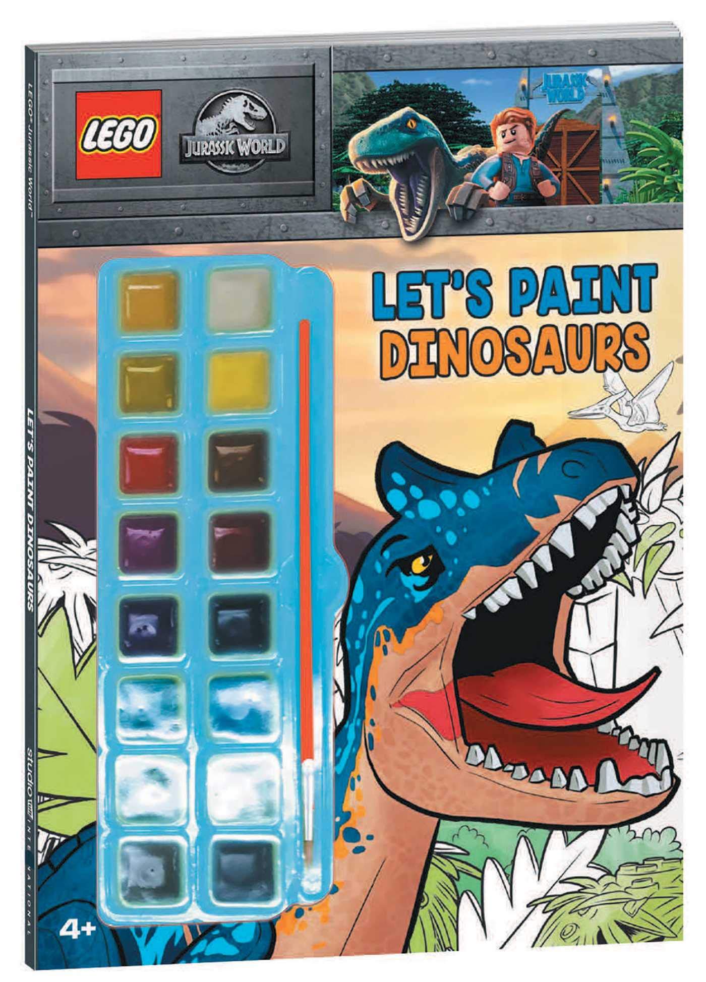 LEGO Jurassic World Dinosaur Painting Kit - Color & Activity Set for Kids with Paint | Creative Play, Birthday Gifts, STEM Learning Toys