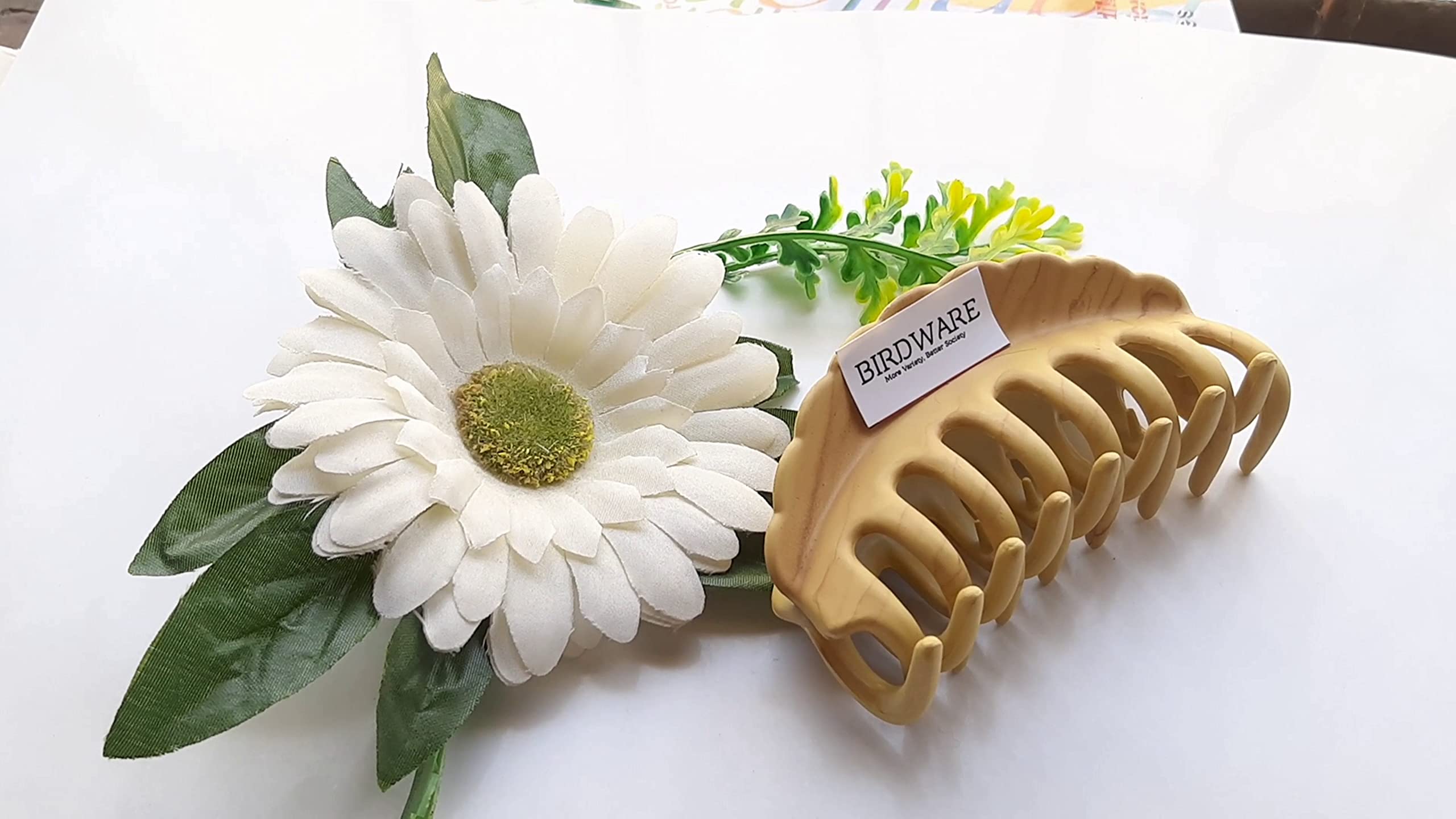 Stylish Acrylic Butterfly Hair Clips for Women & Girls - Large Wooden Hair Claw Clutchers in Multi Colors - Perfect for Updos, Ponytails & Everyday Hairstyles