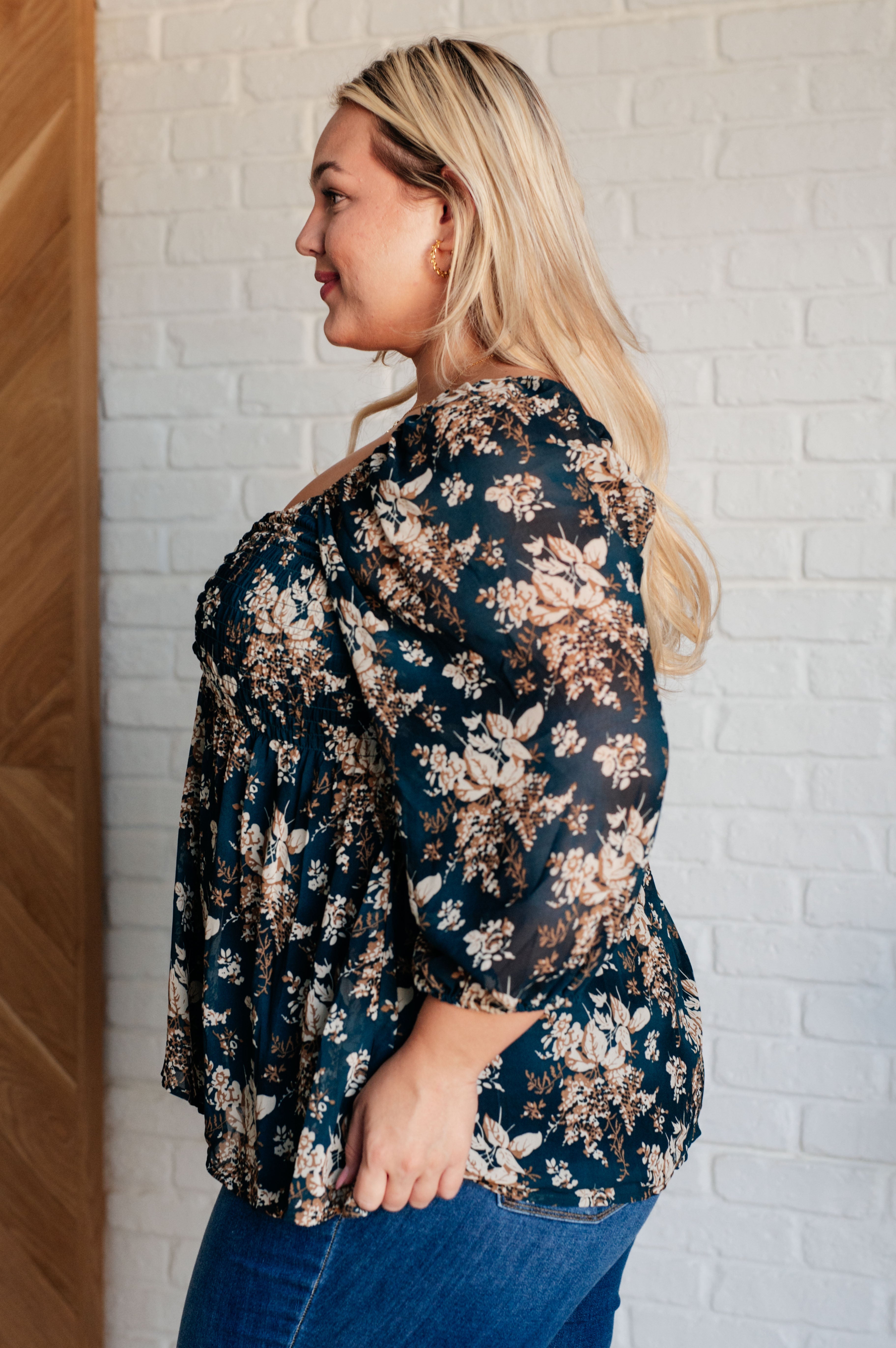 New Beginnings Square Neck Blouse - Women's Elegant Short Sleeve Tops for Work & Casual Wear | Perfect for Office, Date Night & Summer Outfits