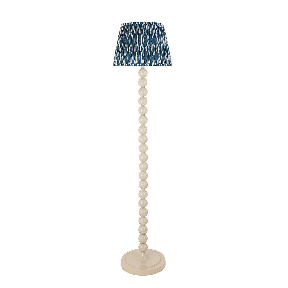 Auralis Ikat Floor Lamp with E27 Socket - Modern Handwoven Design for Living Room, Bedroom & Office Lighting