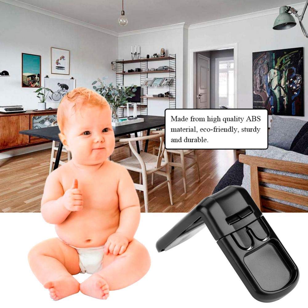 5Pcs Baby Safety Cabinet Locks - Child Proof Drawer & Door Locks for Kids - Black Child Safety Latches for Home Security - Perfect for Kitchen Cabinets, Bathroom Drawers & Nursery Furniture