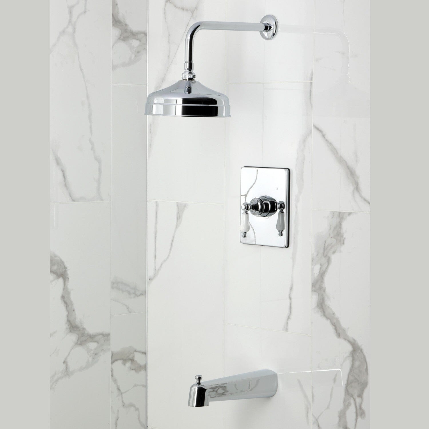 Single Handle Pressure Balanced Tub and Shower Faucet - Water Temperature Control for Safe Bathing - Perfect for Bathroom Renovation & Modern Home Use