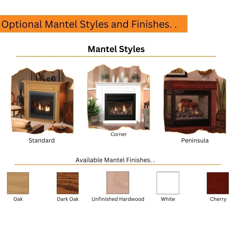Empire Breckenridge Deluxe 32-Inch Ventless Gas Fireplace Insert with Flush Front Design - Perfect for Living Rooms, Bedrooms & Cozy Home Heating
