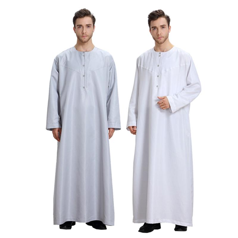 Men's Islamic Thobe - Traditional Arab Muslim Middle Eastern Clothing for Dubai & Eid Celebrations | Perfect for Prayer, Weddings & Special Occasions