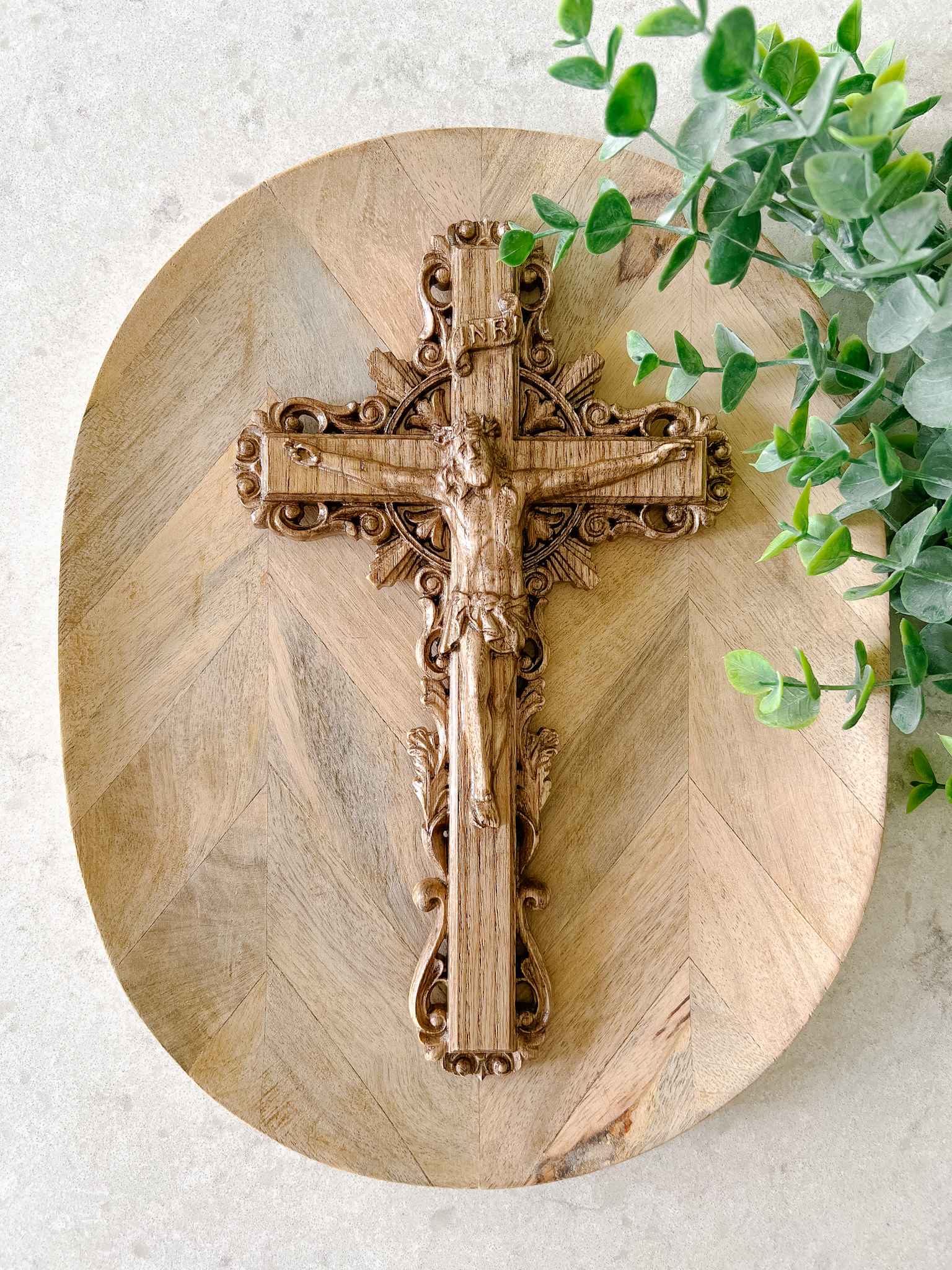 Ornate Crucifix - Elegant Religious Cross Pendant for Necklace - Perfect for Church, Gifts, and Devotional Jewelry