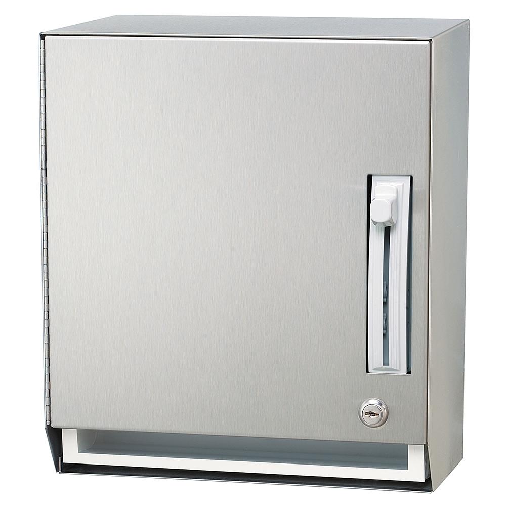 Bradley 2483 0000 Commercial Roll Towel Dispenser - Surface Mounted Stainless Steel Paper Towel Holder for Restaurants, Kitchens & Bathrooms