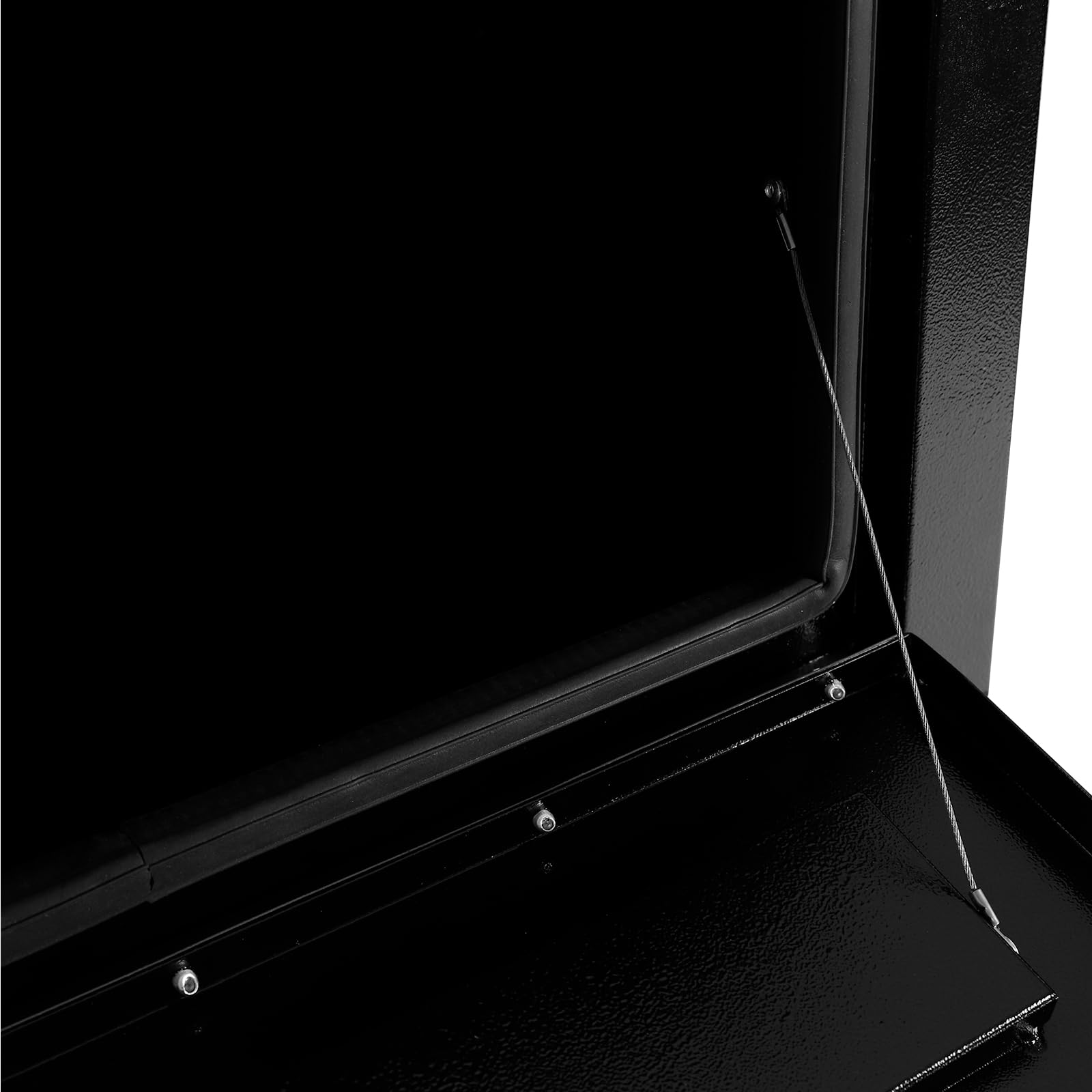 Heavy Duty Black Steel Underbody Truck Tool Box with T-Handle Lock - 24