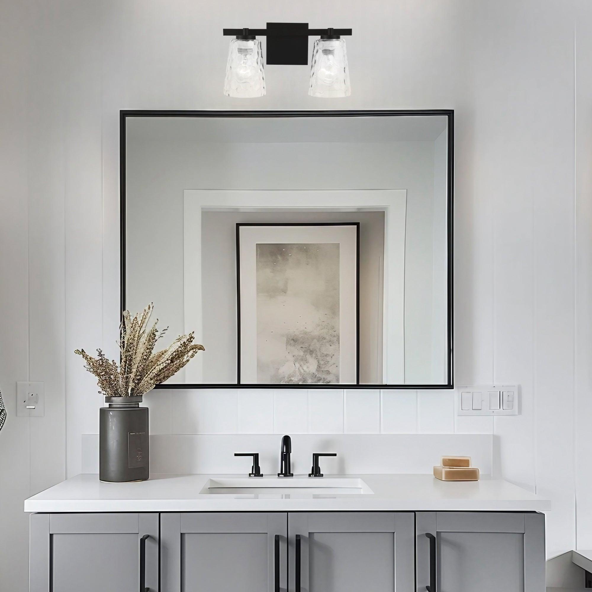Radiance Modern 2-Light Dimmable Vanity Light - Bathroom Makeup Mirror Lighting Fixture for Bedroom, Dressing Room & Powder Room