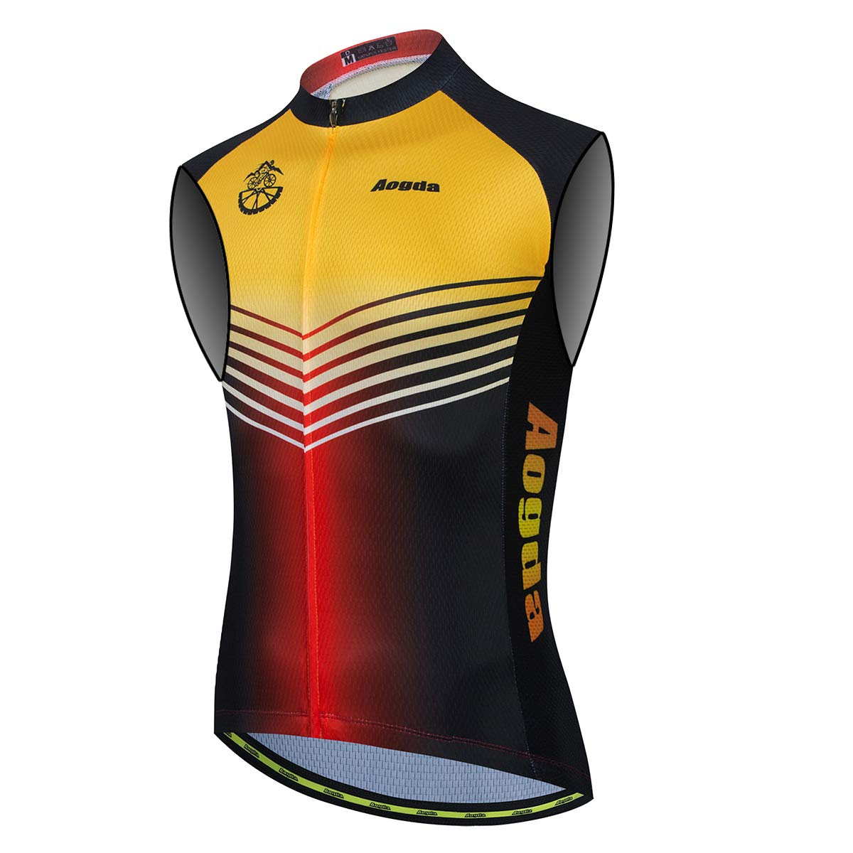 Aogda Men's Cycling Vest - Breathable Sleeveless Bike Jersey for Road & Mountain Biking - Team Cycling Gear for Training & Racing