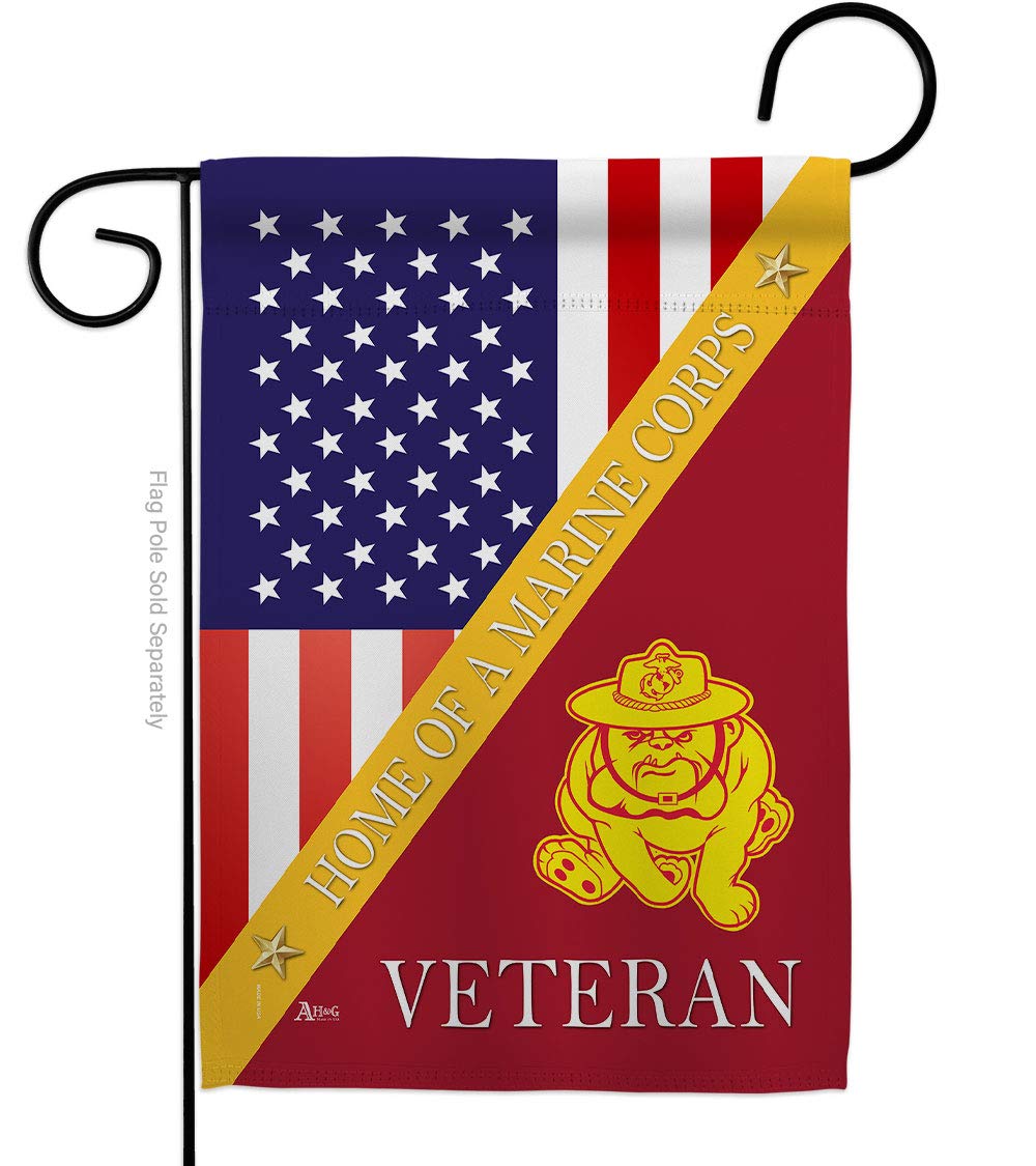 Americana Home & Garden G142611-BO 13x18.5 Inch USMC Garden Flag - Double-Sided Marine Corps Decorative Vertical Banner for Yard, House & Military Gift | Perfect for Veterans Day, Memorial Day & Patriotic Home Decor