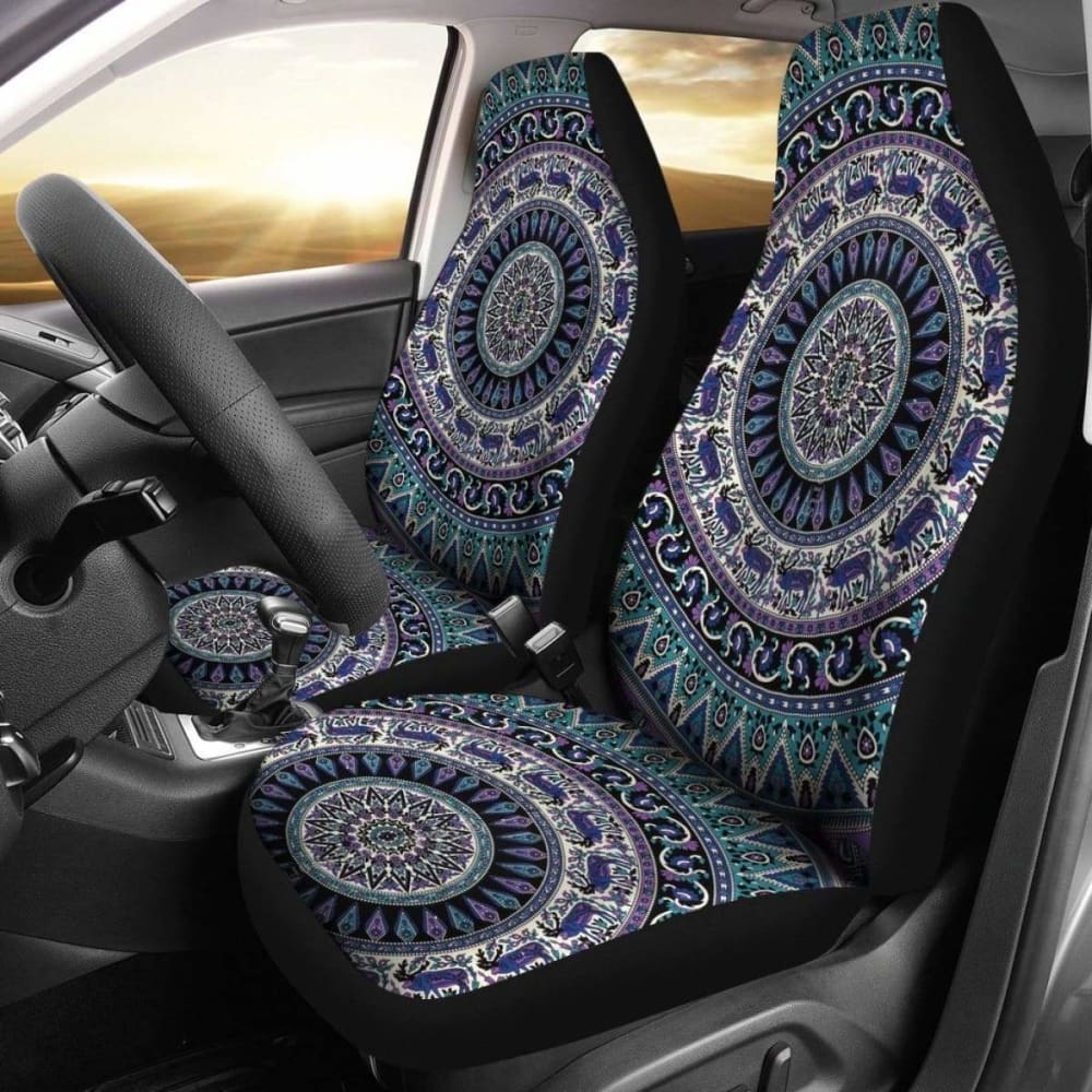 Boho Floral Car Seat Covers for Women - Waterproof & Non-Slip Universal Fit for Cars, SUVs, Trucks - Perfect for Road Trips, Commuting & Protecting Seats