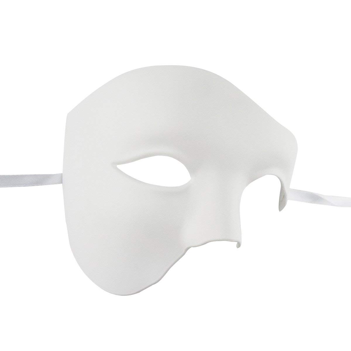 KEFAN Men's Masquerade Mask - Phantom of The Opera Style Half Face Mask for Halloween, Cosplay & Costume Parties