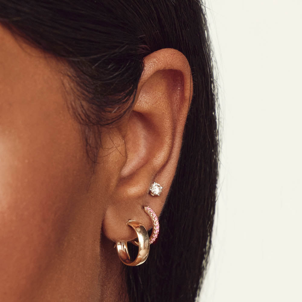 10k Gold Classic Huggie Earrings for Women - Minimalist Hoop Earrings for Everyday Wear, Gifts & Special Occasions