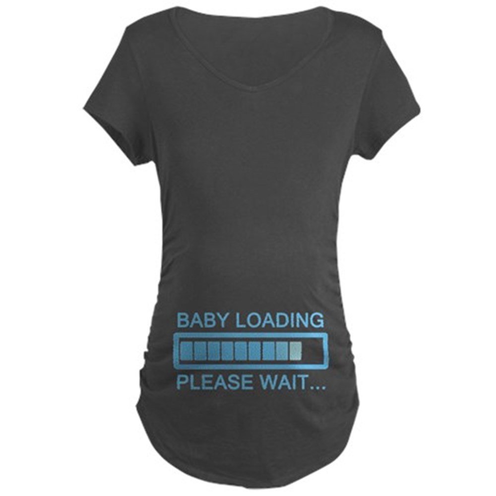 Funny Maternity T-Shirt - 'Baby Loading Please Wait' Pregnancy Tee for Expecting Moms | Comfortable Cotton Shirt for Baby Showers, Gender Reveals & Pregnancy Announcements