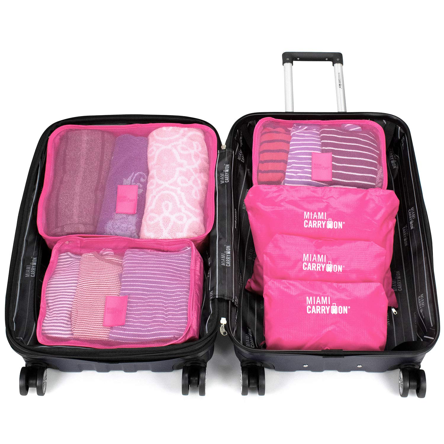 12-Piece Packing Cubes Set for Travel - Pink Luggage Organizer for Suitcases | Perfect for Business Trips, Vacations & Weekend Getaways