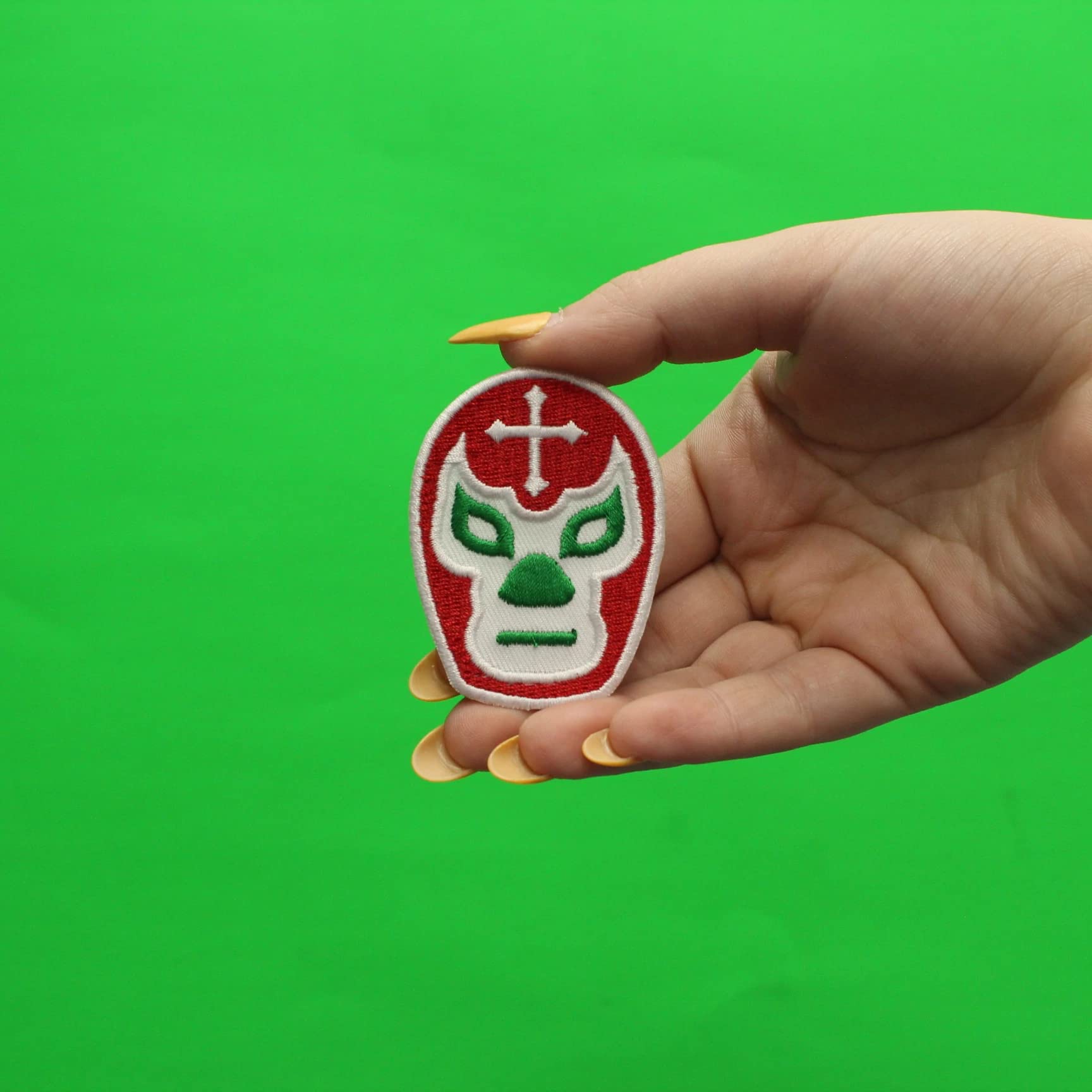 Mexican Luchador Mask Embroidered Iron On Patch - Wrestling Costume Accessory for DIY Jackets, Bags & Cosplay Outfits