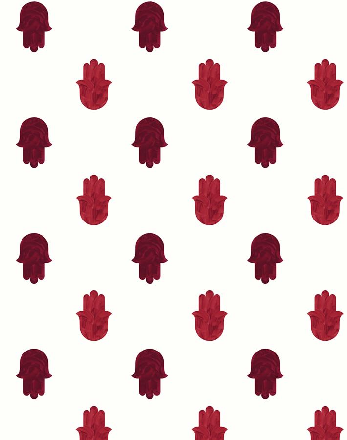 Wallshoppe 'Home Om' Wallpaper in Garnet - Premium Self-Adhesive Peel and Stick Wallpaper for Living Room, Bedroom, or Office Decor