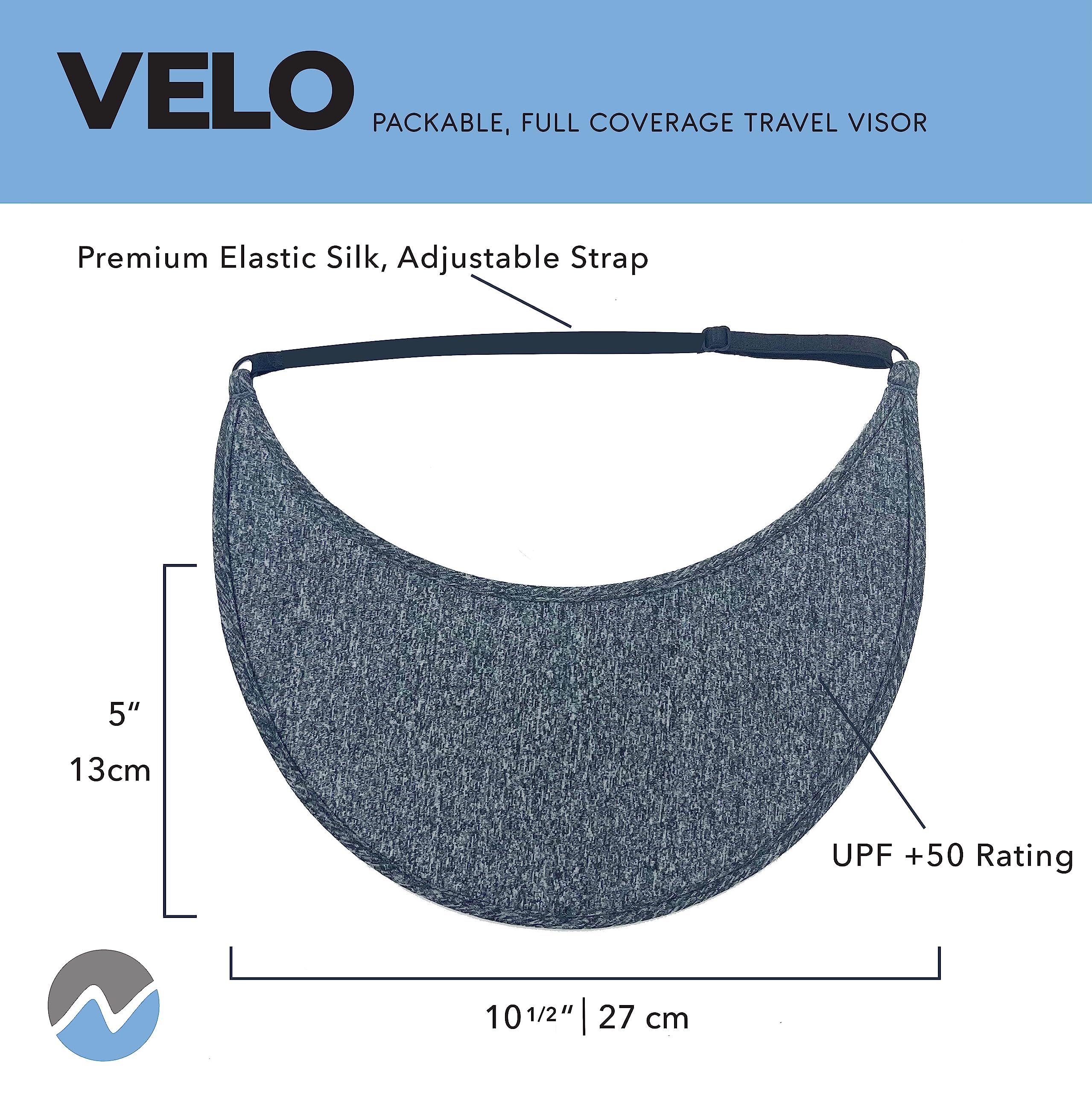 Women's No Headache Velo Broad Brim Visor Hat - Lightweight Sports Visor for Golf, Tennis & Outdoor Activities | UV Protection Sun Hat for Running, Hiking, Beach & Summer Wear