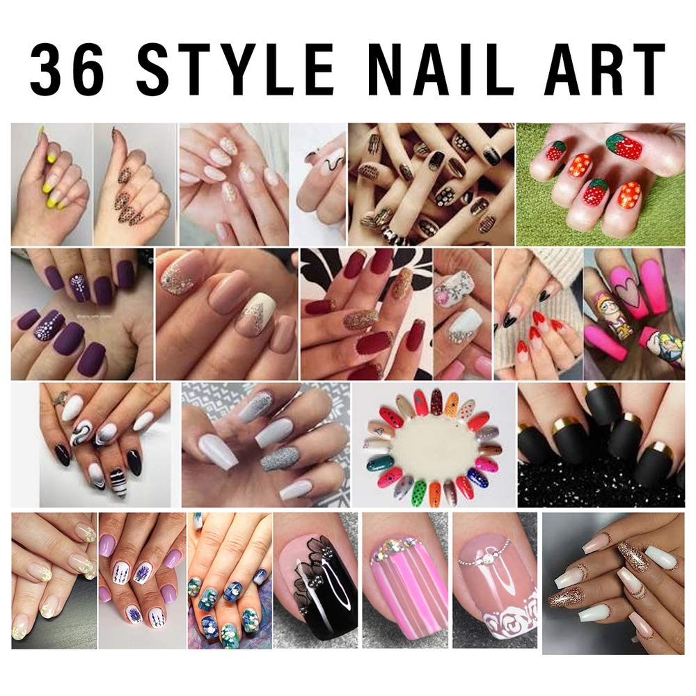 Adbeni 3D Nail Art Decoration Kit - 36-Piece Set with Rhinestones, Pearls, Metal Studs & Floral Accents for Professional Salon & DIY Manicures | Perfect for Nail Artists, Bridal Parties & Special Occasions