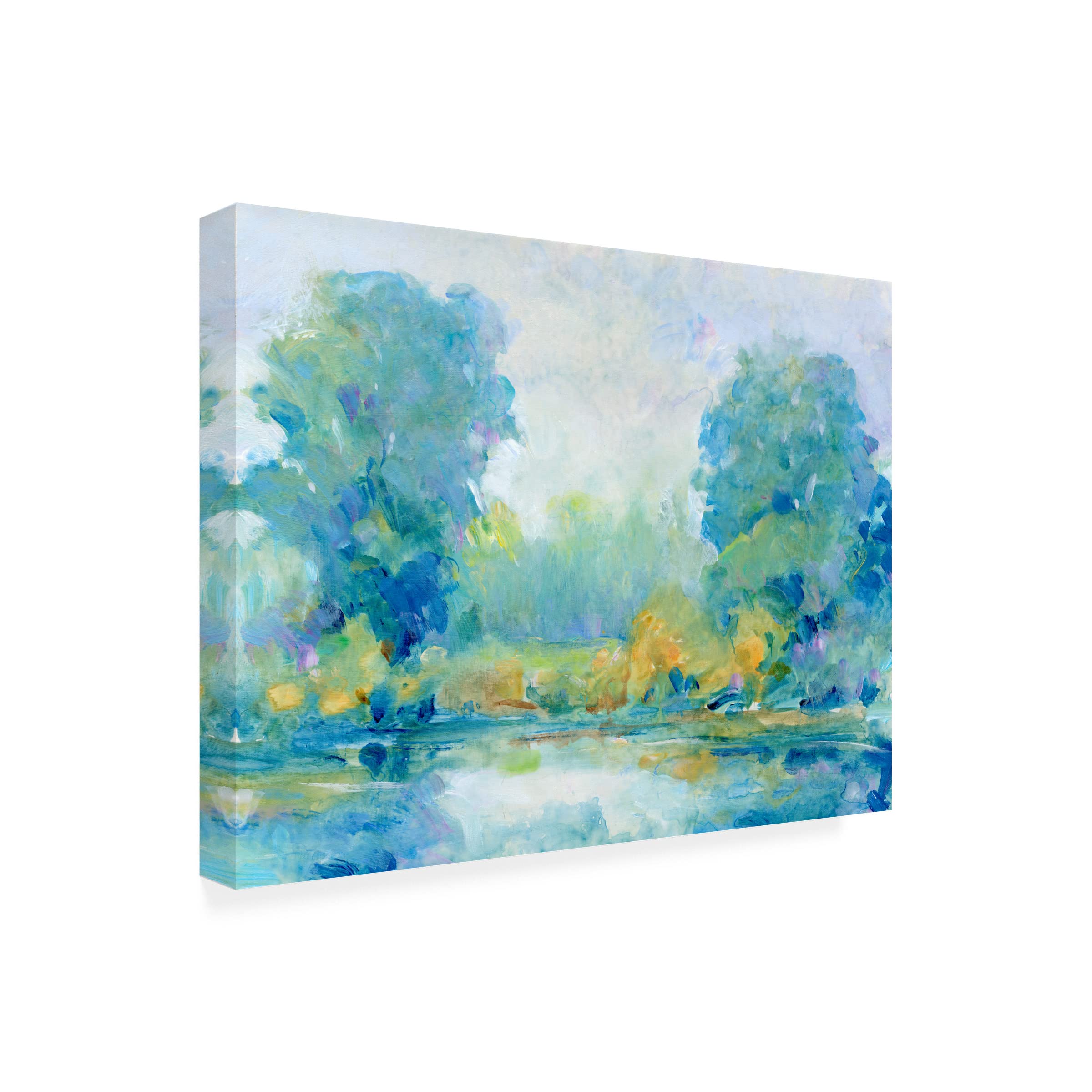 Tim O'Toole 'Quiet Morning I' Canvas Wall Art Print - Modern Abstract Landscape Painting for Living Room, Bedroom & Office Decor