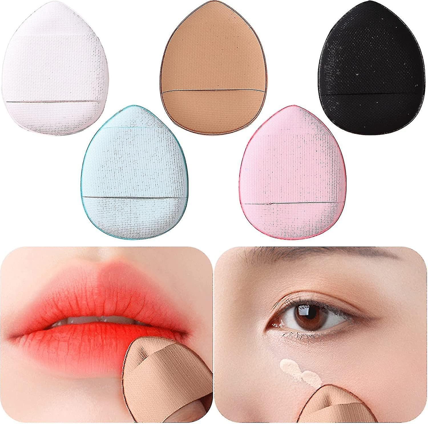 4-Piece Mini Makeup Sponge Set - Latex-Free Beauty Blender & Powder Puff for Concealer, Foundation, and Air Cushion Application - Perfect for Nose, Freckles, Eye Bags & Spot Coverage - Ideal for Travel & Everyday Makeup Routine