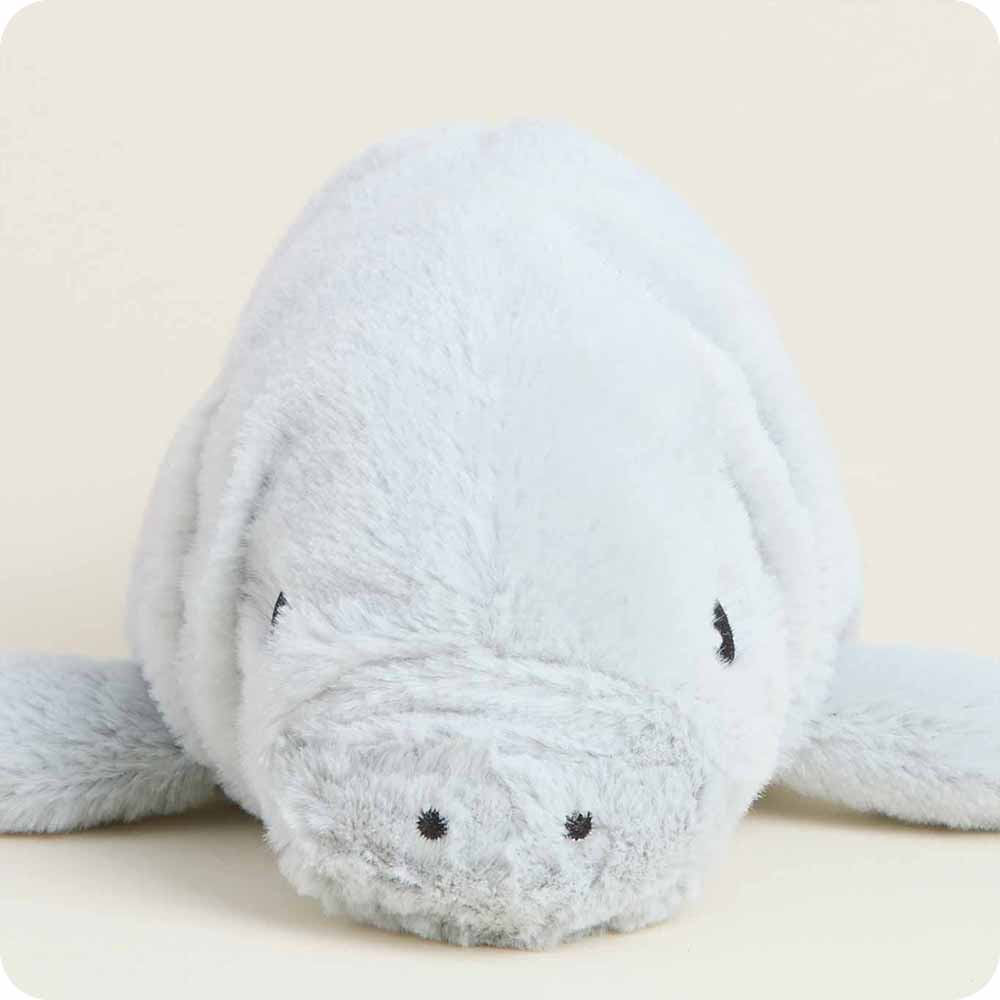 Warmies Junior Plush Manatee Stuffed Animal - Microwaveable Heating Pad for Kids, Stress Relief & Comfort - Perfect for Bedtime, Anxiety Relief & Cold Weather Warmth