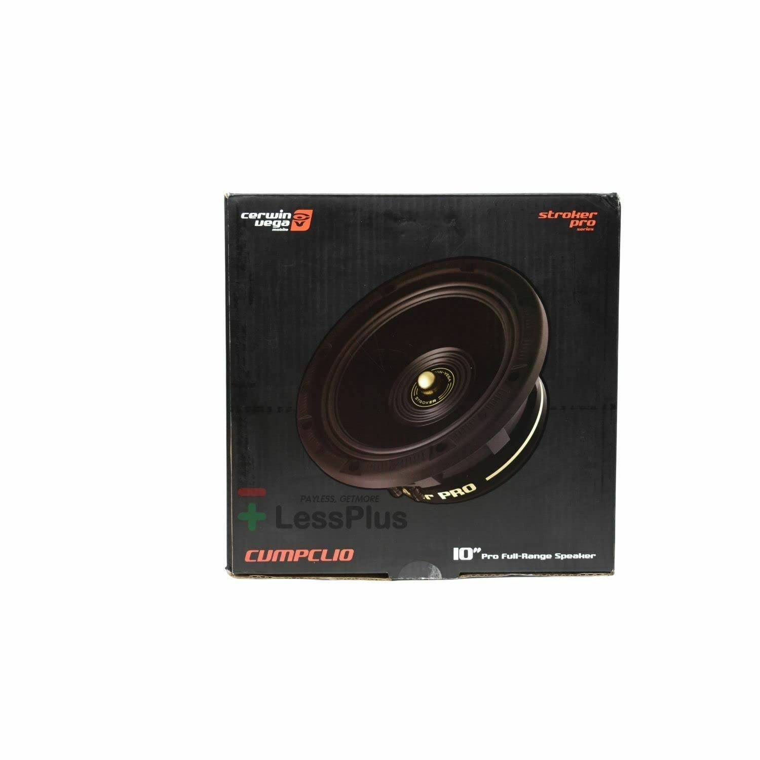 Cerwin Vega CVMPCL10 10-Inch 500W Full-Range Midrange Gold Speakers - Stroker Pro Series for Car Audio, Home Theater & Live Performances