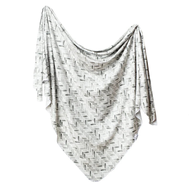 Soft Copper Pearl Knit Swaddle Blanket for Baby - Alta Collection | Perfect for Newborn Swaddling, Nursing & Stroller Cover