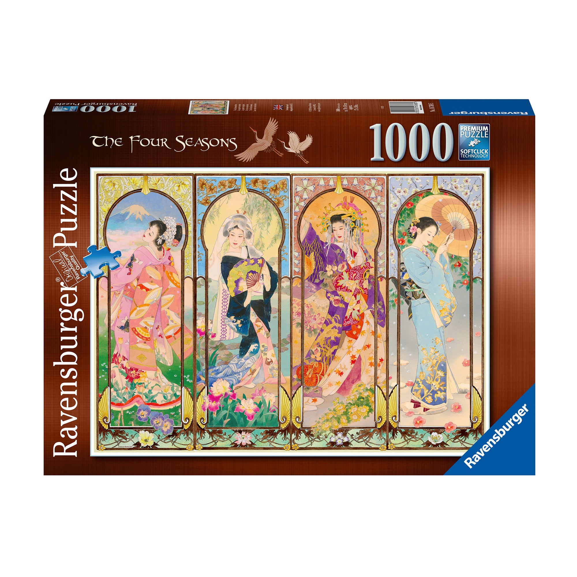 1,000 Piece Jigsaw Puzzle - The 4 Seasons Landscape Art | Challenging Adult Puzzle Game for Home Decor & Family Bonding Activity