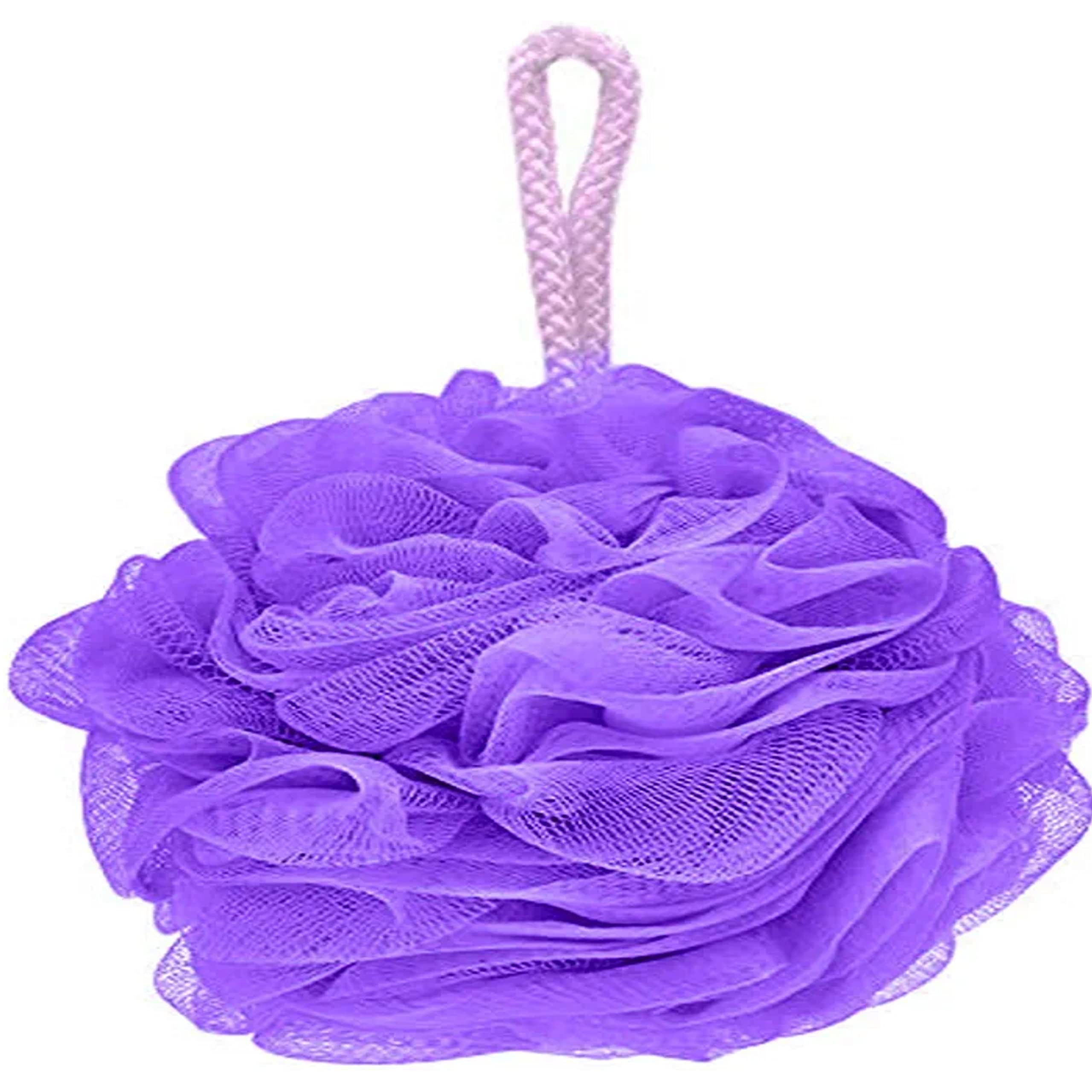 Premium Soft Fluffy Round Bath Sponge & Body Scrubber Brush - 2-Pack Multicolor Set for Men & Women - Exfoliating Shower Puff for Back & Skin Care - Perfect for Daily Bathing & Spa Relaxation