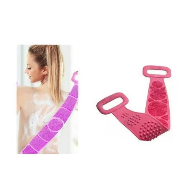 Multicolor Silicone Body Scrubber - Soft Bath Brush for Deep Cleaning & Massage, Shower Belt with Dispenser for Men & Women - Perfect Bathroom Accessory